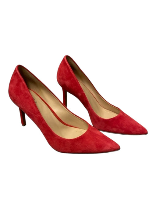 naturalizer Shoe Size 9.5 Red Leather Suede Stiletto Pointed Toe Pump Shoes Red / 9.5