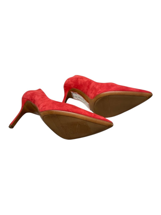 naturalizer Shoe Size 9.5 Red Leather Suede Stiletto Pointed Toe Pump Shoes Red / 9.5