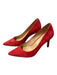 naturalizer Shoe Size 9.5 Red Leather Suede Stiletto Pointed Toe Pump Shoes Red / 9.5