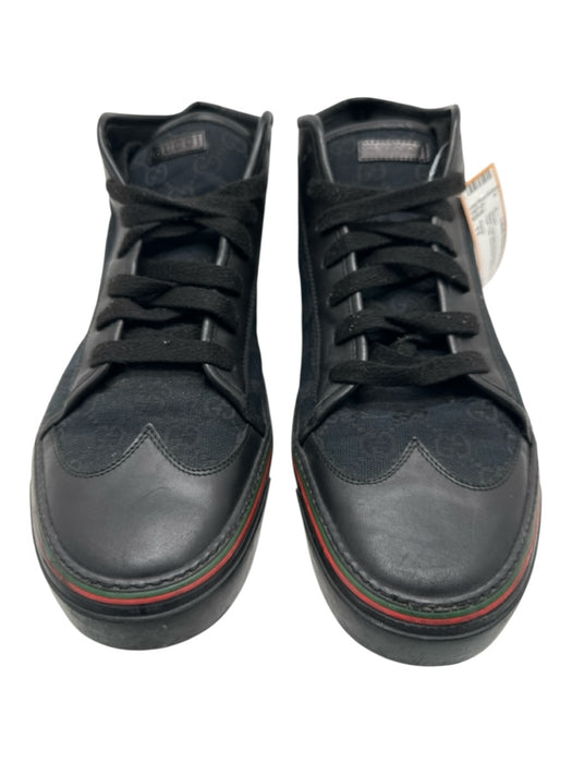 Gucci Shoe Size 11 Black Canvas Guccissima Sneaker Men's Shoes Black / 11