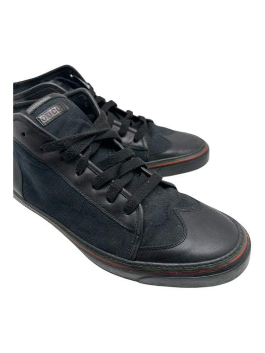 Gucci Shoe Size 11 Black Canvas Guccissima Sneaker Men's Shoes Black / 11