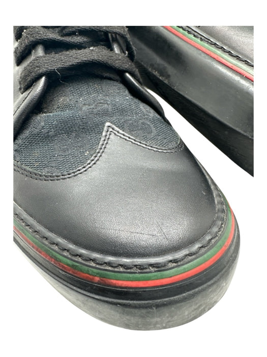 Gucci Shoe Size 11 Black Canvas Guccissima Sneaker Men's Shoes Black / 11