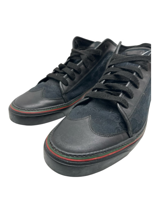 Gucci Shoe Size 11 Black Canvas Guccissima Sneaker Men's Shoes Black / 11