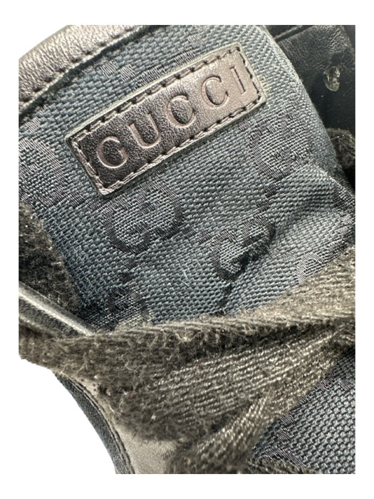 Gucci Shoe Size 11 Black Canvas Guccissima Sneaker Men's Shoes Black / 11