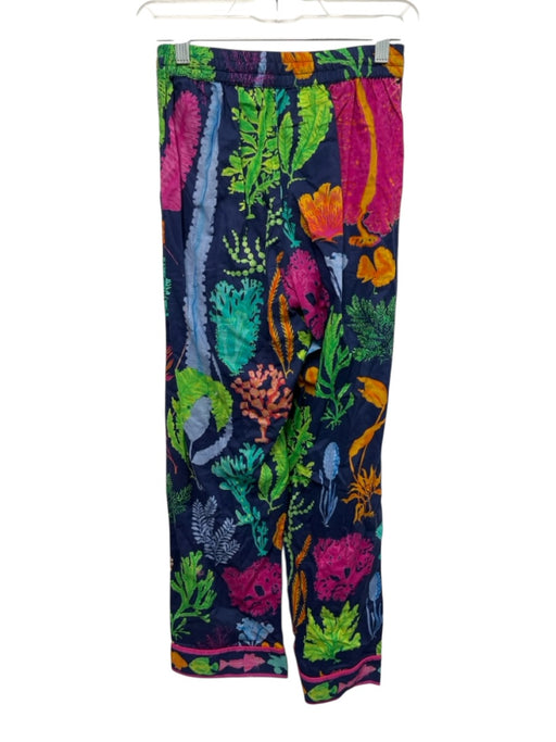 Gretchen Scott Size XXS Navy & Multi Cotton Printed Button Front Pajamas Navy & Multi / XXS