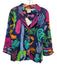 Gretchen Scott Size XXS Navy & Multi Cotton Printed Button Front Pajamas Navy & Multi / XXS