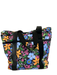 Le Sport Sac Black & Multi Polyester floral print Zip Close Bag Black & Multi