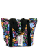 Le Sport Sac Black & Multi Polyester floral print Zip Close Bag Black & Multi