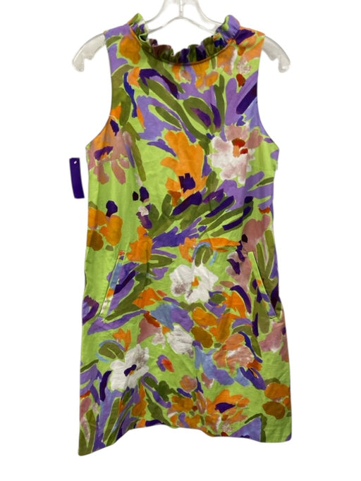 Tyler Boe Size S Multicolor Linen & Cotton Sleeveless Button Detail Dress Multicolor / S
