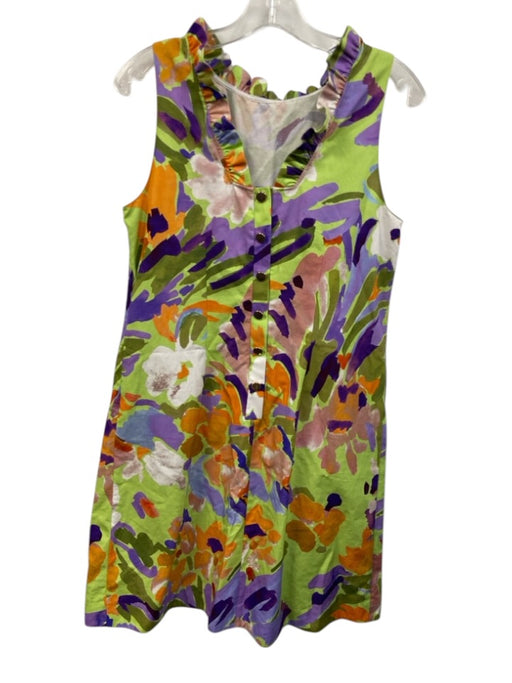 Tyler Boe Size S Multicolor Linen & Cotton Sleeveless Button Detail Dress Multicolor / S