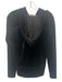 Sno Skins Size S Black Polyester Velvet Hood Button Detail Pullover Sweater Black / S