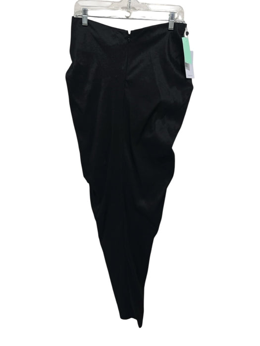 Lovers + Friends Size Medium Black Polyester Blend Side Zip Pleated Maxi Skirt Black / Medium