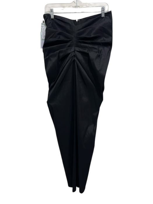 Lovers + Friends Size Medium Black Polyester Blend Side Zip Pleated Maxi Skirt Black / Medium
