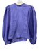 Samsoe Samsoe Size Large Purple Polyester Long puff sleeve Mock Neck Top Purple / Large