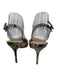 Schutz Shoe Size 8.5 Black & White Leather Slingbacks Snake Skin Print Pumps Black & White / 8.5
