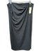 Vince Size Large Dark Gray Wool Blend Knit Elastic Waist Faux Wrap Skirt Dark Gray / Large