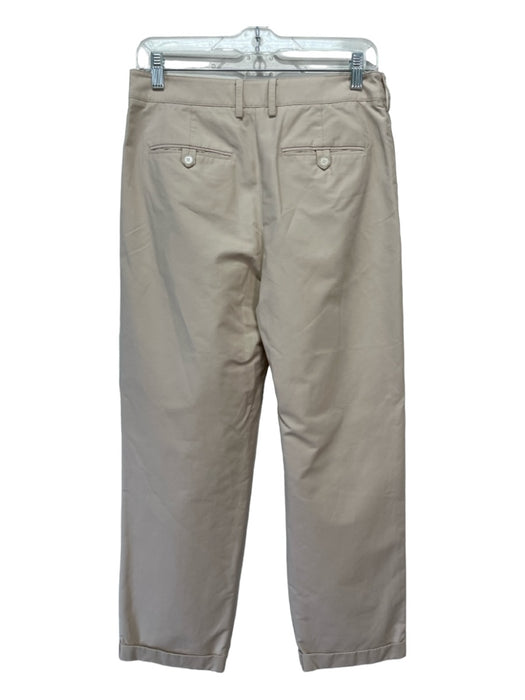 TWP Size 2 Tan Cotton Blend Hook & Zip Pleated Cuffed Tapered Pants Tan / 2