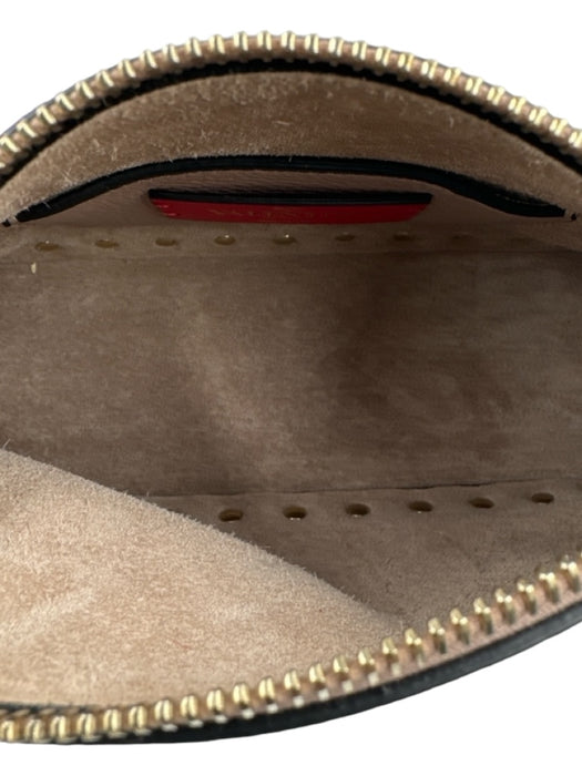 Valentino Beige & Gold Grained Leather Calfskin Rockstud Suede Lining Bag Beige & Gold / Small