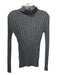 Milly Size Small Dark Gray Cashmere Long Sleeve Ribbed turtle neck Sweater Dark Gray / Small