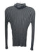 Milly Size Small Dark Gray Cashmere Long Sleeve Ribbed turtle neck Sweater Dark Gray / Small