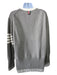 Thom Browne Size Small Gray & White Cotton Long Sleeve Striped Knit Sweater Gray & White / Small