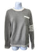 Thom Browne Size Small Gray & White Cotton Long Sleeve Striped Knit Sweater Gray & White / Small