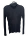 Milly Size Small Black Cashmere Long Sleeve Ribbed turtle neck Sweater Black / Small