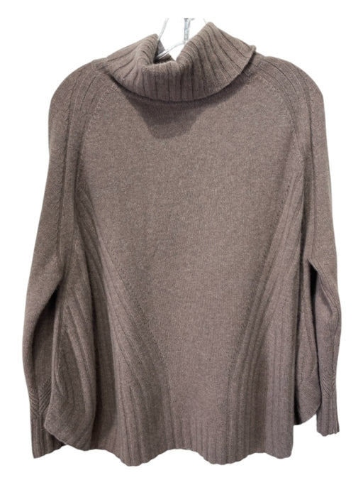 Maison de Papillon Size Small Taupe Brown Cashmere Long Sleeve Ribbed Sweater Taupe Brown / Small