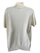 Brunello Cucinelli Size XS Cream Cashmere Short Sleeve Turtle Neck Knit Sweater Cream / XS