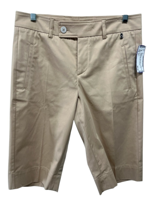 Bogner Size 4 Khaki Beige Cotton Blend Low Rise Pockets Bermuda Shorts Khaki Beige / 4