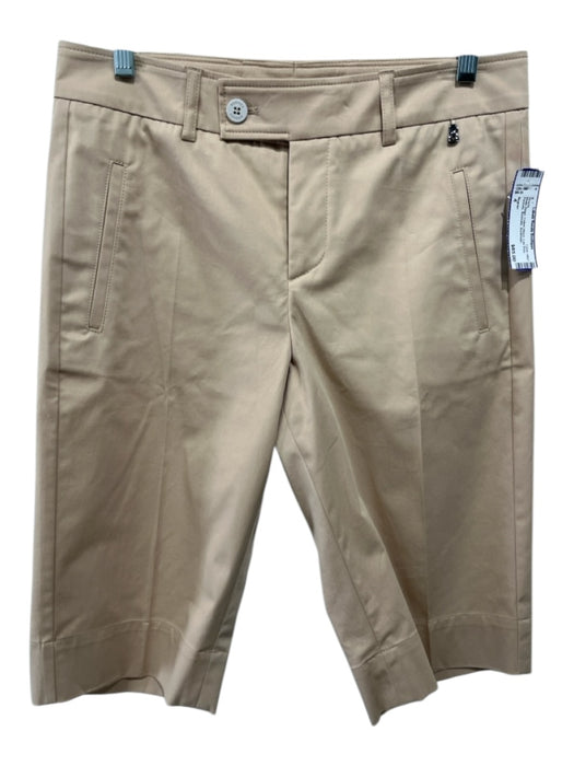 Bogner Size 4 Khaki Beige Cotton Blend Low Rise Pockets Bermuda Shorts Khaki Beige / 4