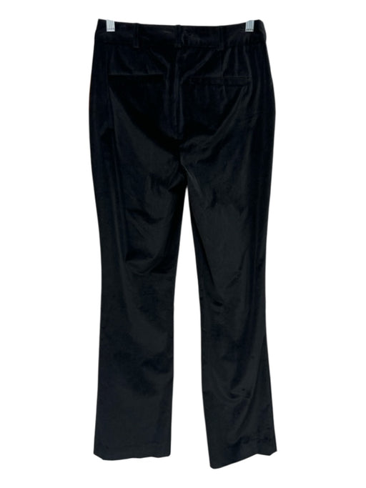 Cinq a Sept Size 2 Black Cotton Blend Mid Rise Velvet pocket Straight Pants Black / 2