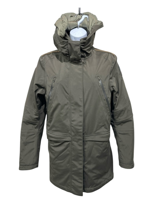 Parajumpers Size S Olive Green Polyamide Down Fill Solid Interior Pocket Jacket Olive Green / S