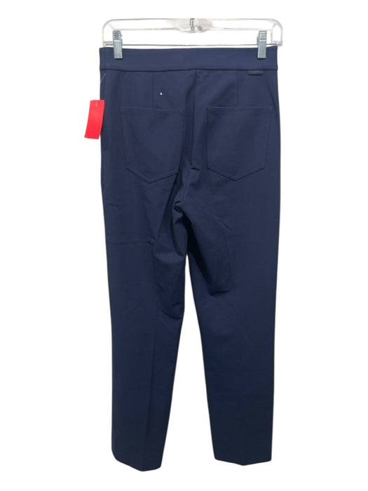 G/Fore Size 2 Navy Blue Rayon Blend High Rise Solid Zip & Button Straight Pants Navy Blue / 2