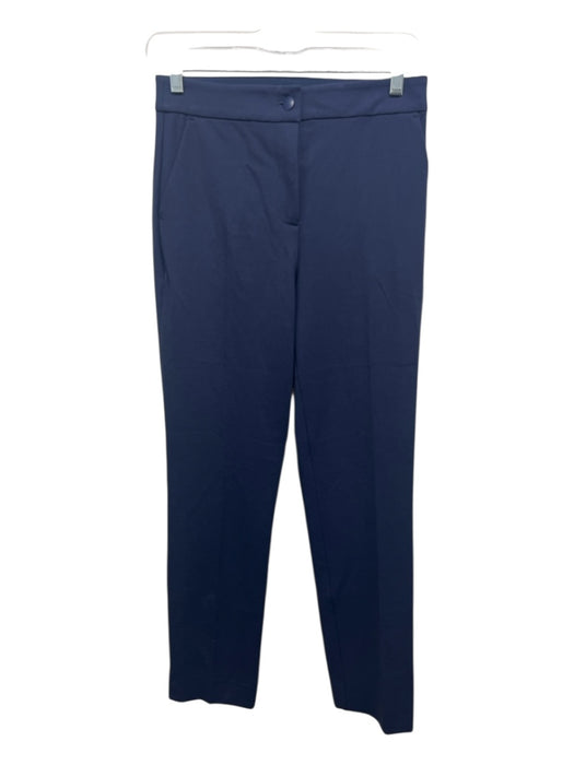 G/Fore Size 2 Navy Blue Rayon Blend High Rise Solid Zip & Button Straight Pants Navy Blue / 2