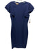 Michael Kors Collection Size 4 Navy Blue Wool Blend Flutter Cap sleeve Dress Navy Blue / 4
