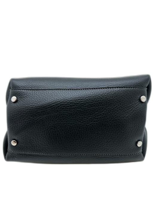 Tods Black Leather Top Handle Zip Crossbody Bag Black / S