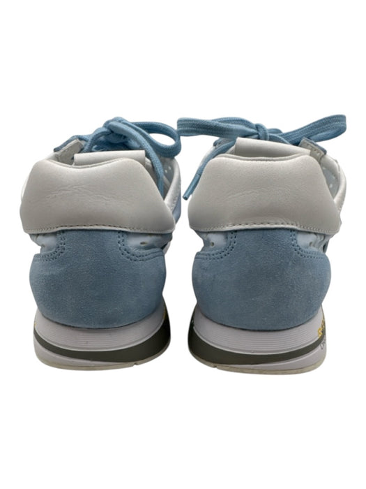 Premiata Shoe Size 39 Light blue & white Leather Upper Suede Laser Cut Sneakers Light blue & white / 39