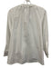 MaxMara Size 0 White Poplin Cotton Drawstring Neck Long Sleeve Cuff Links Top White / 0