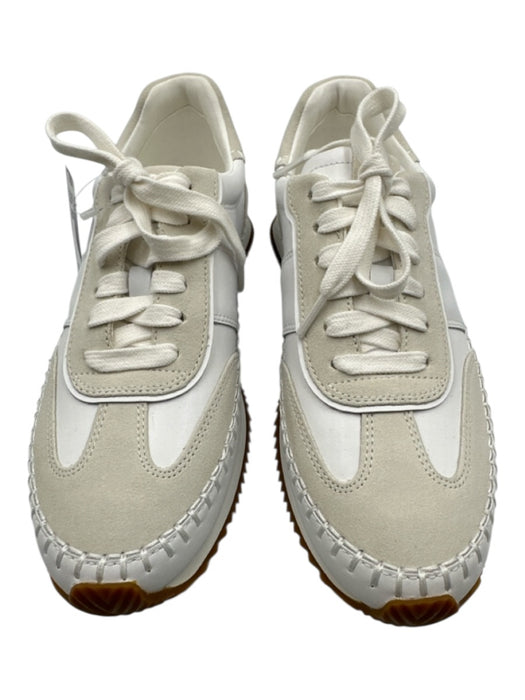 Cole Haan Shoe Size 8B White & Beige Suede Color Block Low Top Lace Up Sneakers White & Beige / 8B