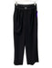Alo Yoga Size S Black Polyester Elastic Waist Straight Leg White Stitch Leggings Black / S