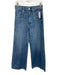 AMO Size 2 Light Wash Cotton Button & Zip Wide Leg Cropped Jeans Light Wash / 2