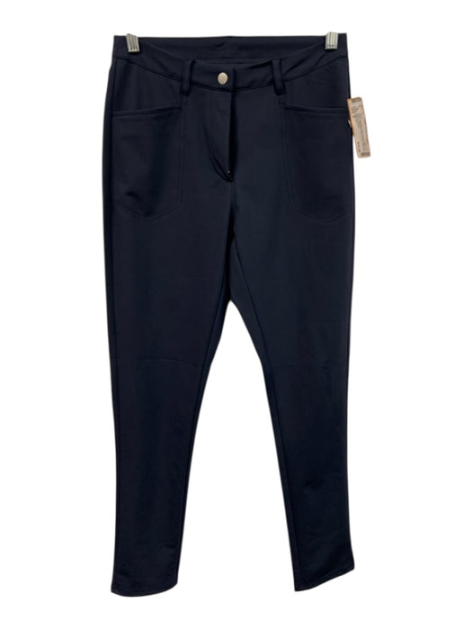 Abacus Size 6 Navy Blue Nylon Blend Snap Button Athleisure Zip Fly Slim Pants Navy Blue / 6