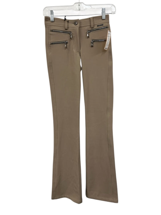 MDC Size 36 Khaki Beige Polyamide Blend Zip Detail Moto Button & Zip Fly Pants Khaki Beige / 36