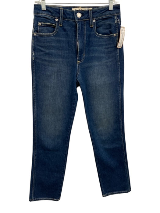 AMO Size 27 Medium Wash Cotton Blend Denim High Rise Button & Zip Fly Slim Jeans Medium Wash / 27