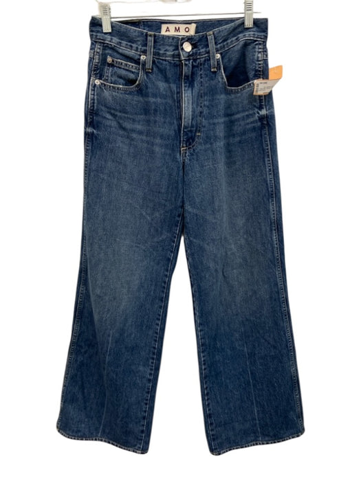 AMO Size 26 Medium Wash Cotton Denim High Rise Button & Zip Fly Jeans Medium Wash / 26