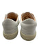 AGL Shoe Size 38 White Leather Upper Perforated Grosgrain Laces Low Top Sneakers White / 38