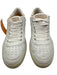 AGL Shoe Size 38 White Leather Upper Perforated Grosgrain Laces Low Top Sneakers White / 38