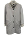 Giorgio Armani Size 40 Gray Purple Wool Blend Button Front Ribbed Detail Coat Gray Purple / 40