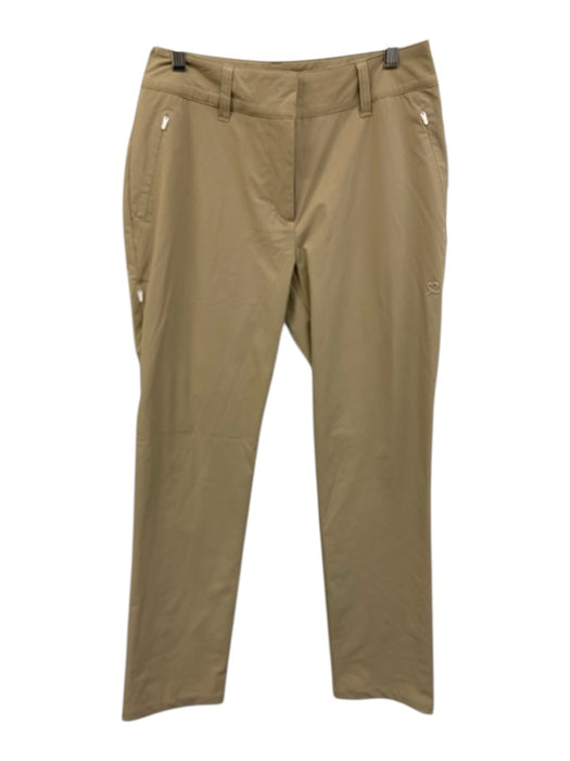 Daily Sports Size 4 Tan Polyester Zip Fly Golf Mid Rise Trouser Pants Tan / 4